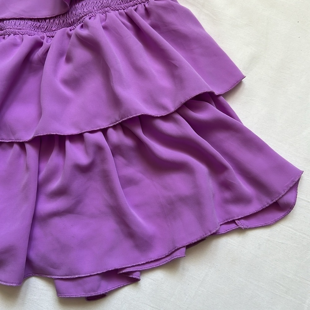 Strapless Tiered Pink Jumpsuit Romper - Picture 7 of 10